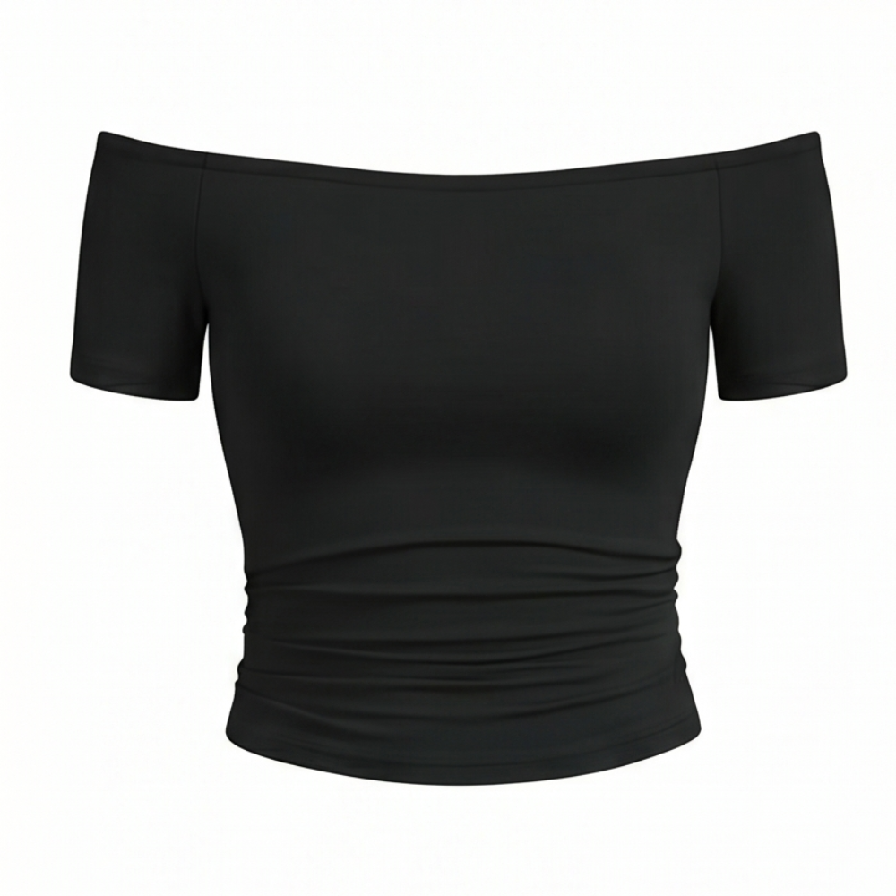 Velora Off-Shoulder Slim Fit Top — View 20 | Clova