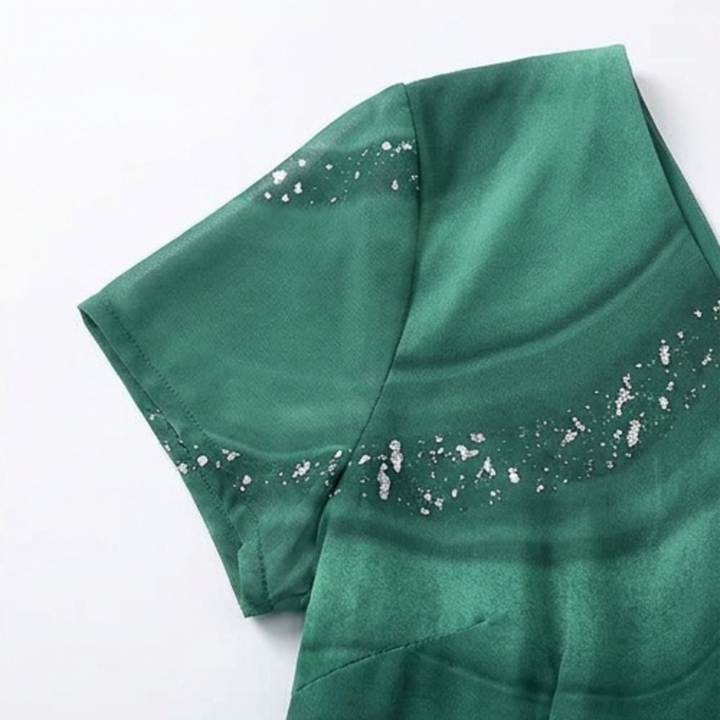 Flowing Marbled Midi Dress for Special Occasions — View 14 | Clova