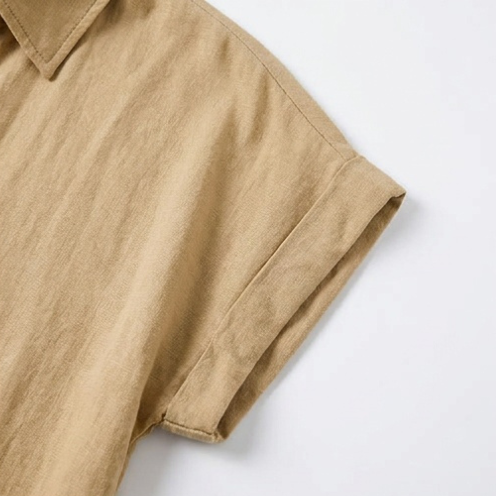 Breezy Button-Down Midi Dress — View 8 | Clova