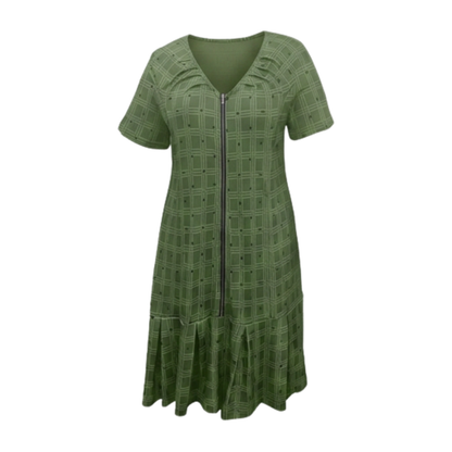 Zip-Front Midi Dress for Effortless Everyday Comfort — View 17 | Clova