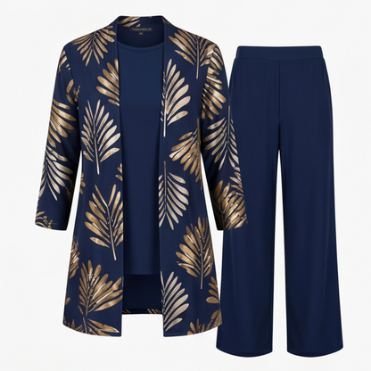 Elegant 3-Piece Pantsuit Set for Occasions — View 13 | Clova