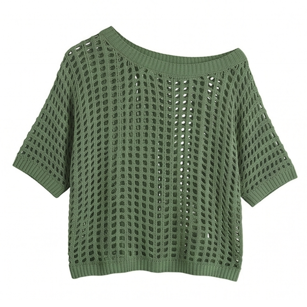 Breezy Open-Knit Summer Top — View 15 | Clova
