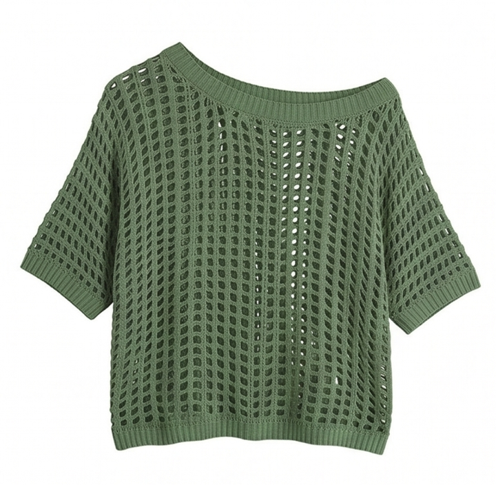 Breezy Open-Knit Summer Top — View 15 | Clova