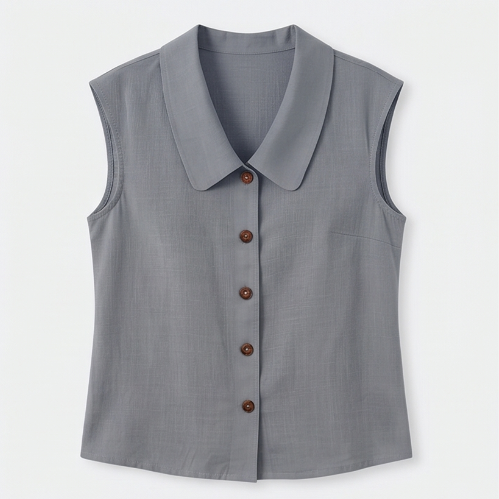 Breezy Collared Summer Top — View 11 | Clova