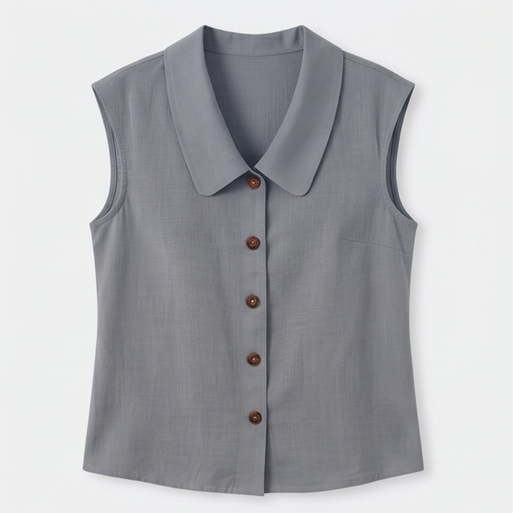 Breezy Collared Summer Top — View 11 | Clova