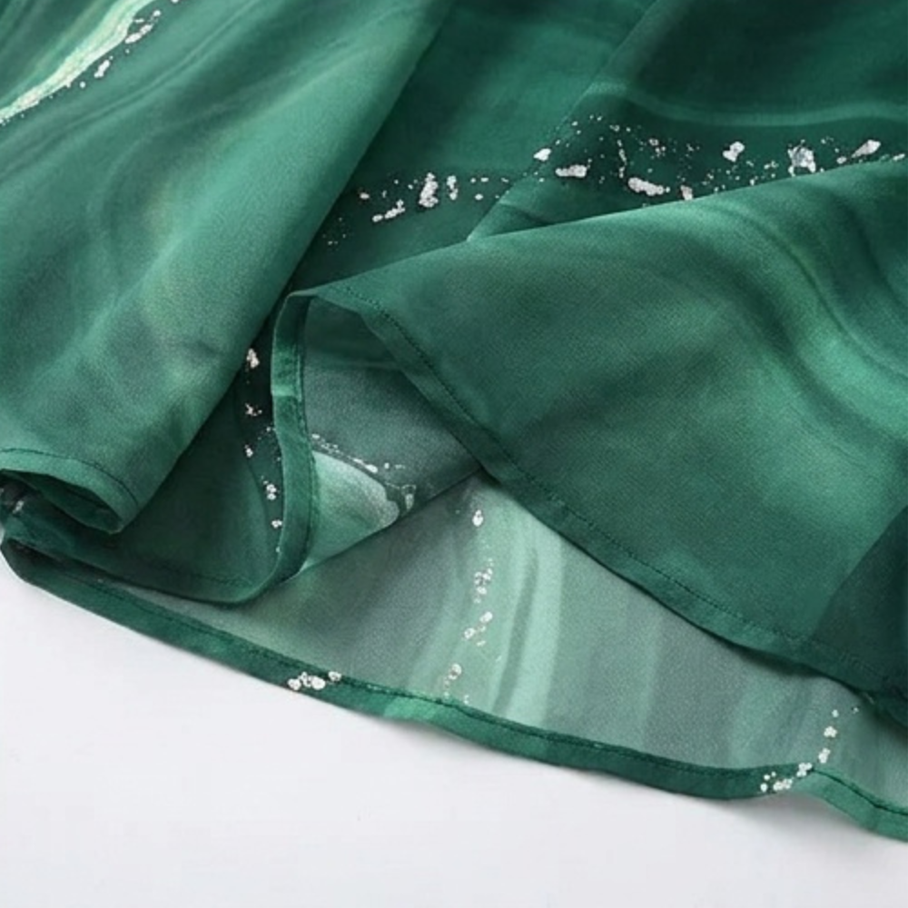 Flowing Marbled Midi Dress for Special Occasions — View 15 | Clova
