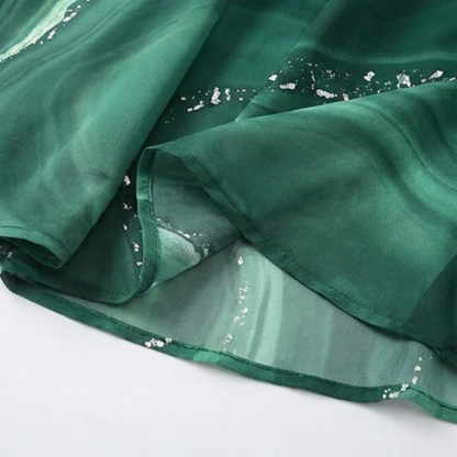 Flowing Marbled Midi Dress for Special Occasions — View 15 | Clova