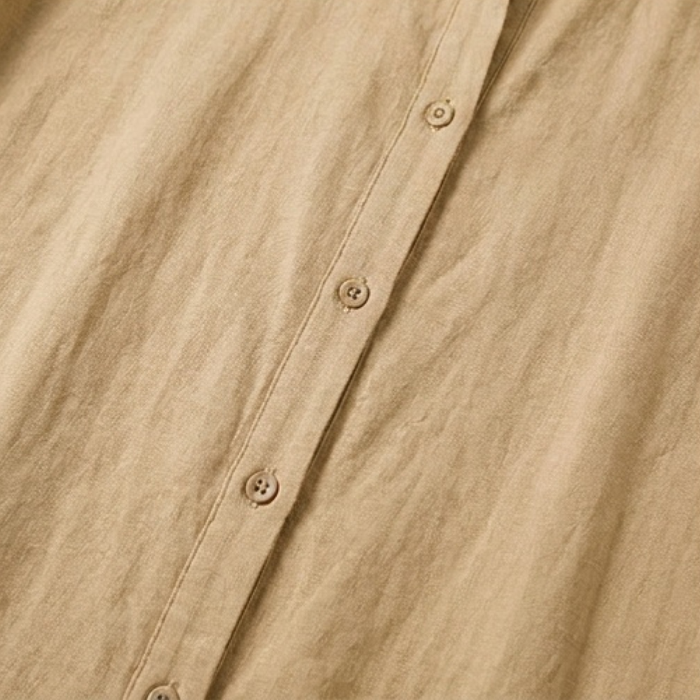 Breezy Button-Down Midi Dress — View 9 | Clova