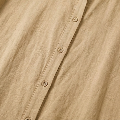 Breezy Button-Down Midi Dress — View 9 | Clova