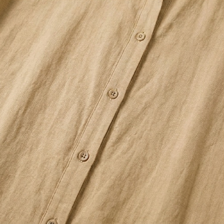Breezy Button-Down Midi Dress — View 9 | Clova
