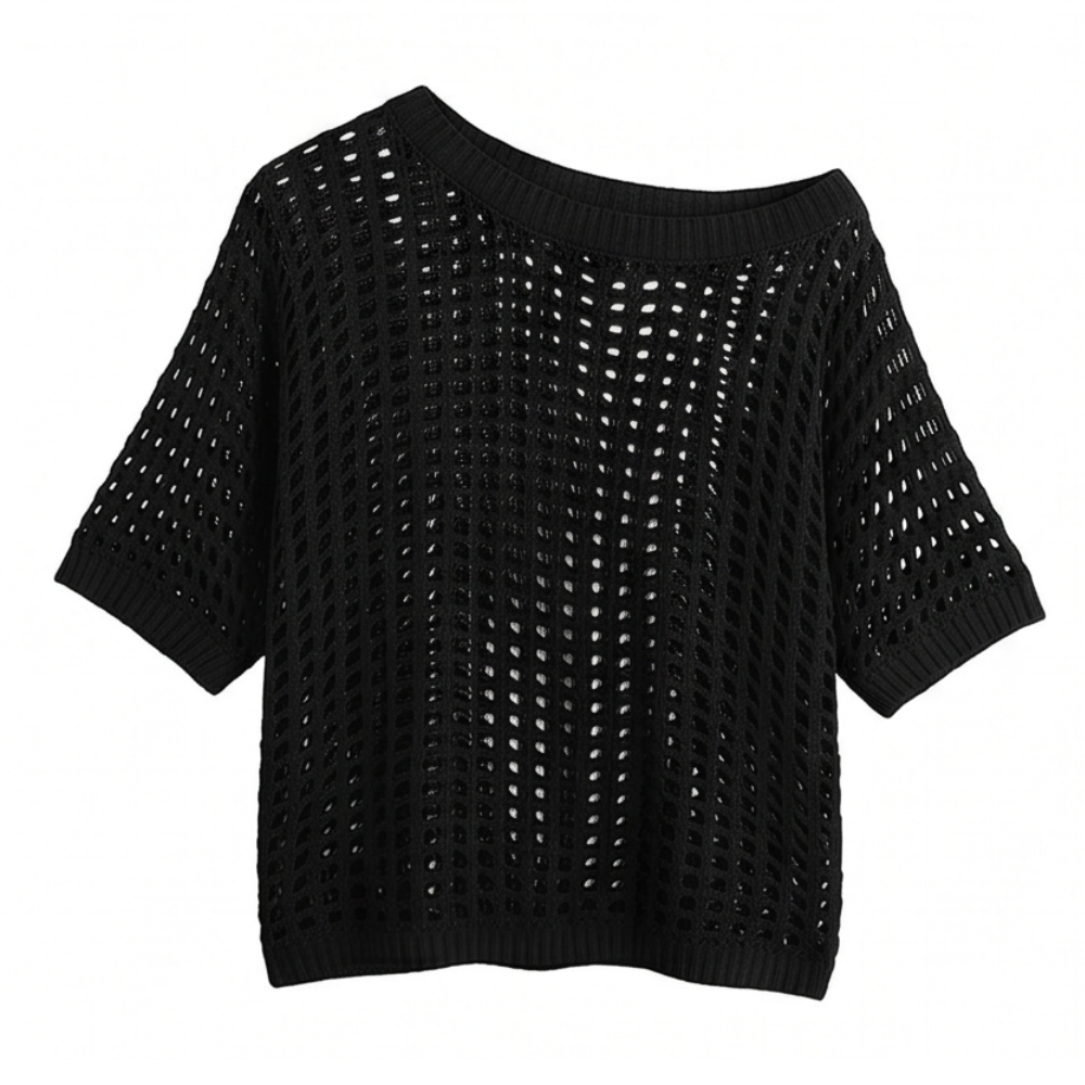 Breezy Open-Knit Summer Top — View 18 | Clova