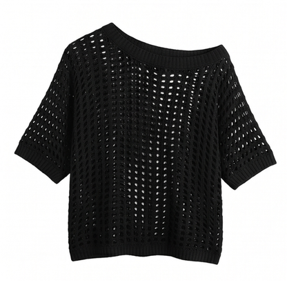 Breezy Open-Knit Summer Top — View 18 | Clova