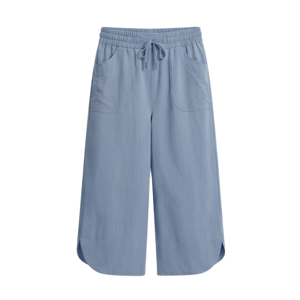 Soft Cropped Wide-Leg Pants with Pockets — View 13 | Clova
