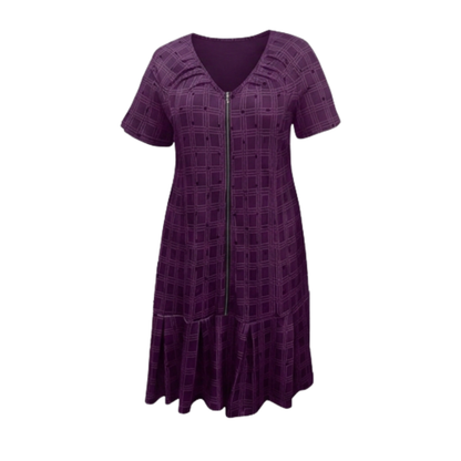 Zip-Front Midi Dress for Effortless Everyday Comfort — View 16 | Clova