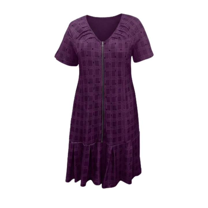 Zip-Front Midi Dress for Effortless Everyday Comfort — View 16 | Clova
