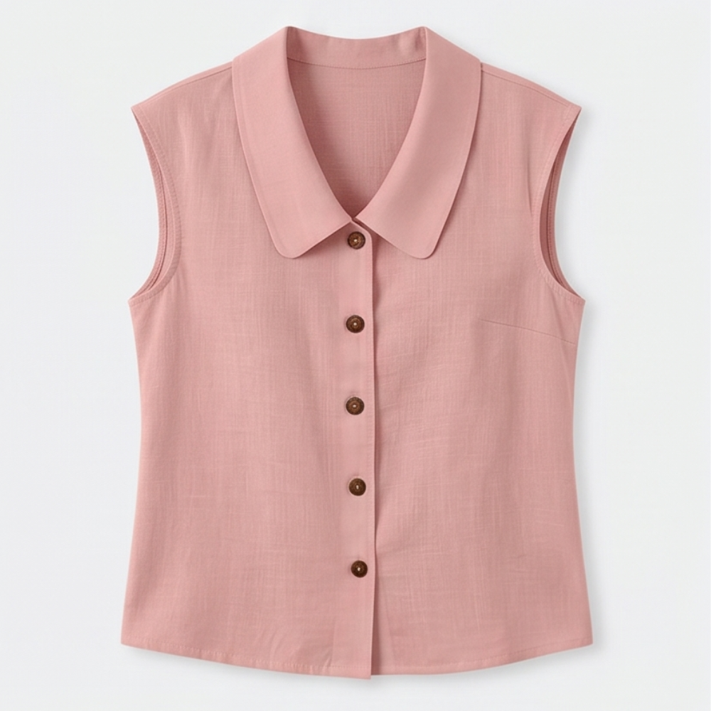 Breezy Collared Summer Top — View 12 | Clova