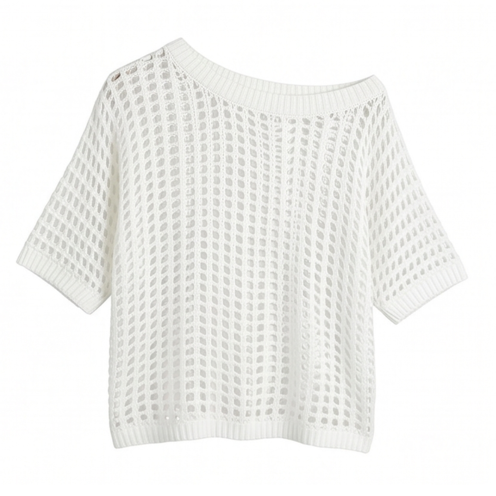 Breezy Open-Knit Summer Top — View 19 | Clova