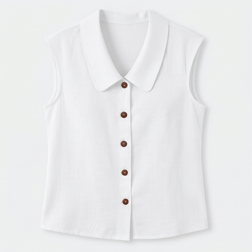 Breezy Collared Summer Top — View 10 | Clova