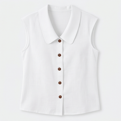 Breezy Collared Summer Top — View 10 | Clova
