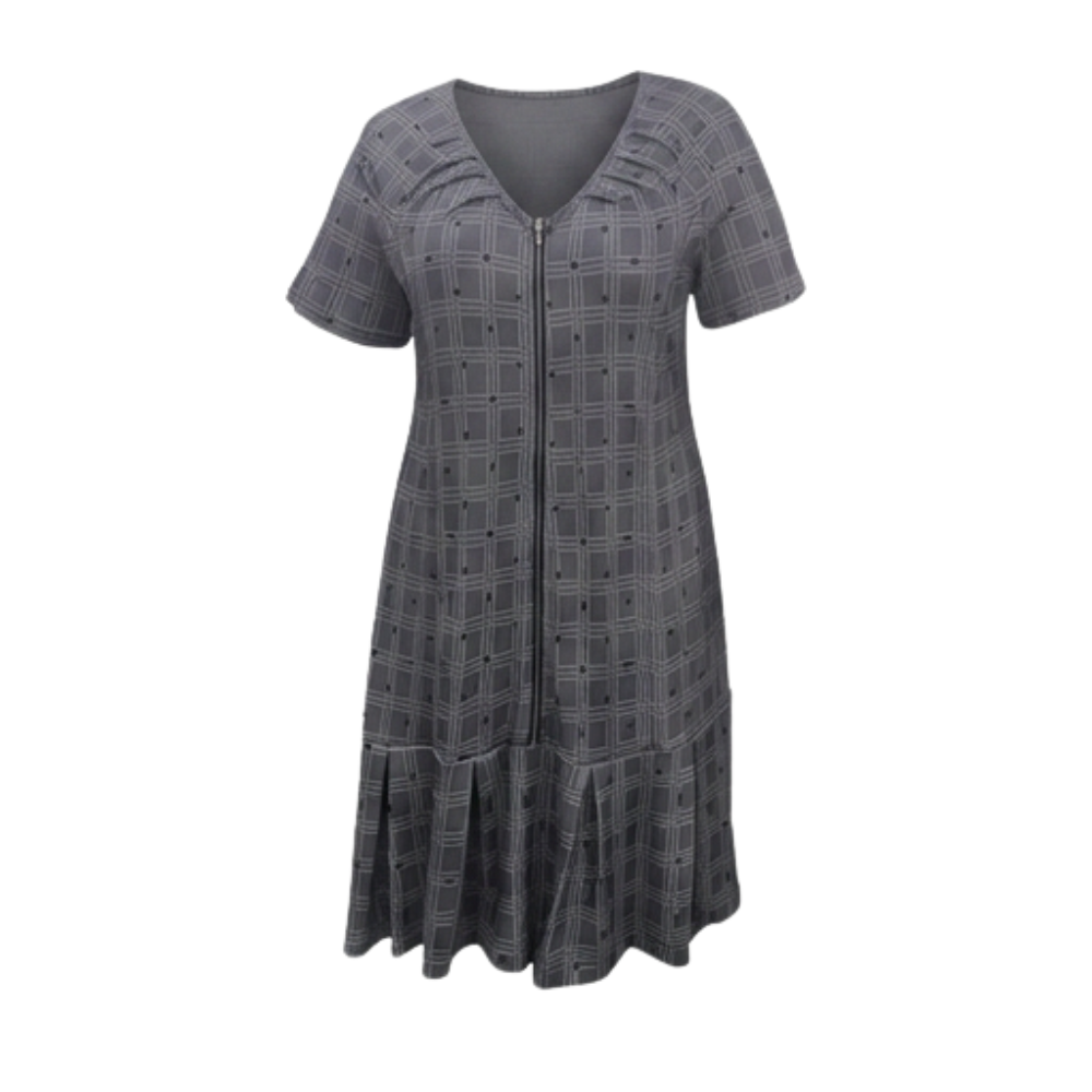 Zip-Front Midi Dress for Effortless Everyday Comfort — View 15 | Clova