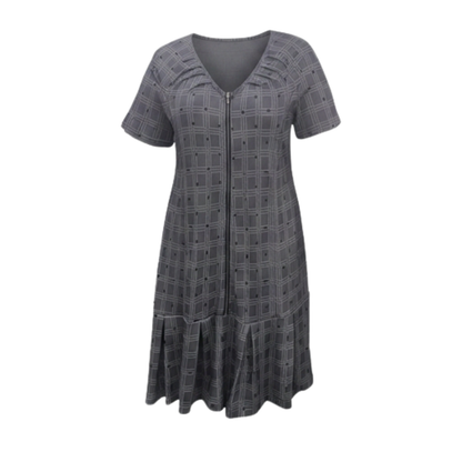 Zip-Front Midi Dress for Effortless Everyday Comfort — View 15 | Clova