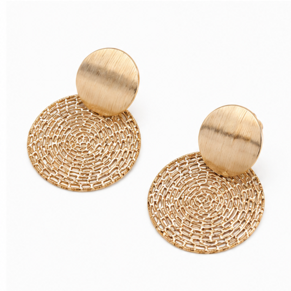 Textured Necklace and Earring Set