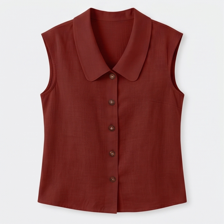 Breezy Collared Summer Top — View 13 | Clova