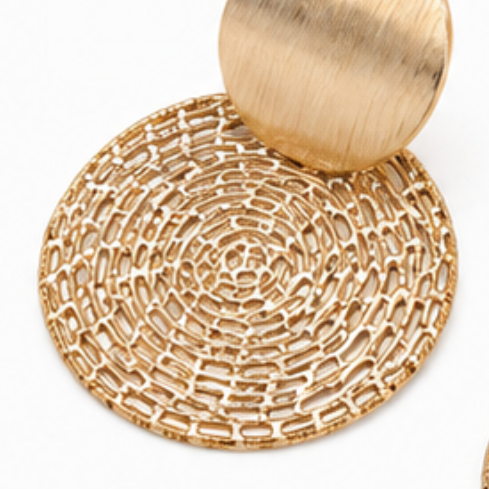 Textured Necklace and Earring Set