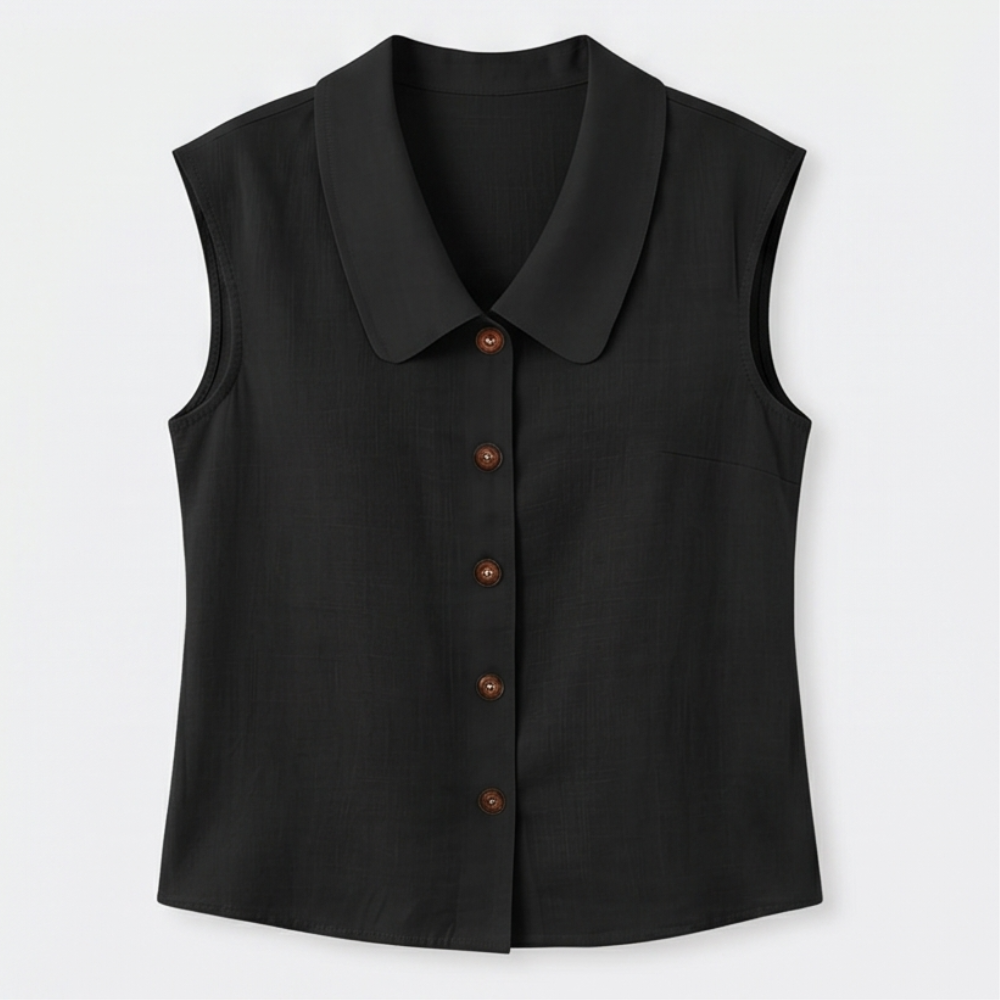 Breezy Collared Summer Top — View 14 | Clova