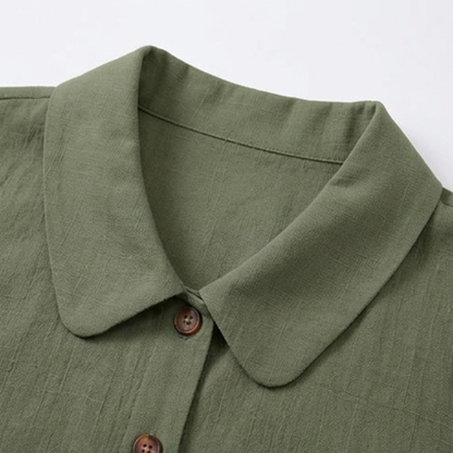 Breezy Collared Summer Top — View 6 | Clova