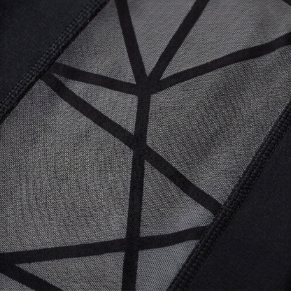 High Waisted Mesh Leggings with Hidden Pocket — View 8 | Clova