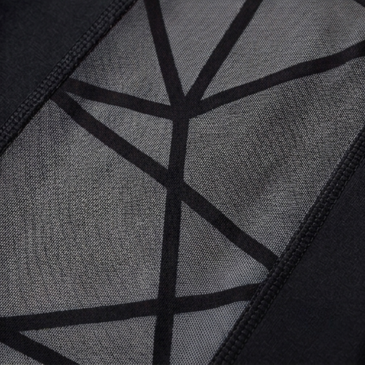 High Waisted Mesh Leggings with Hidden Pocket — View 8 | Clova
