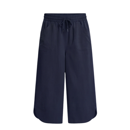 Soft Cropped Wide-Leg Pants with Pockets — View 15 | Clova