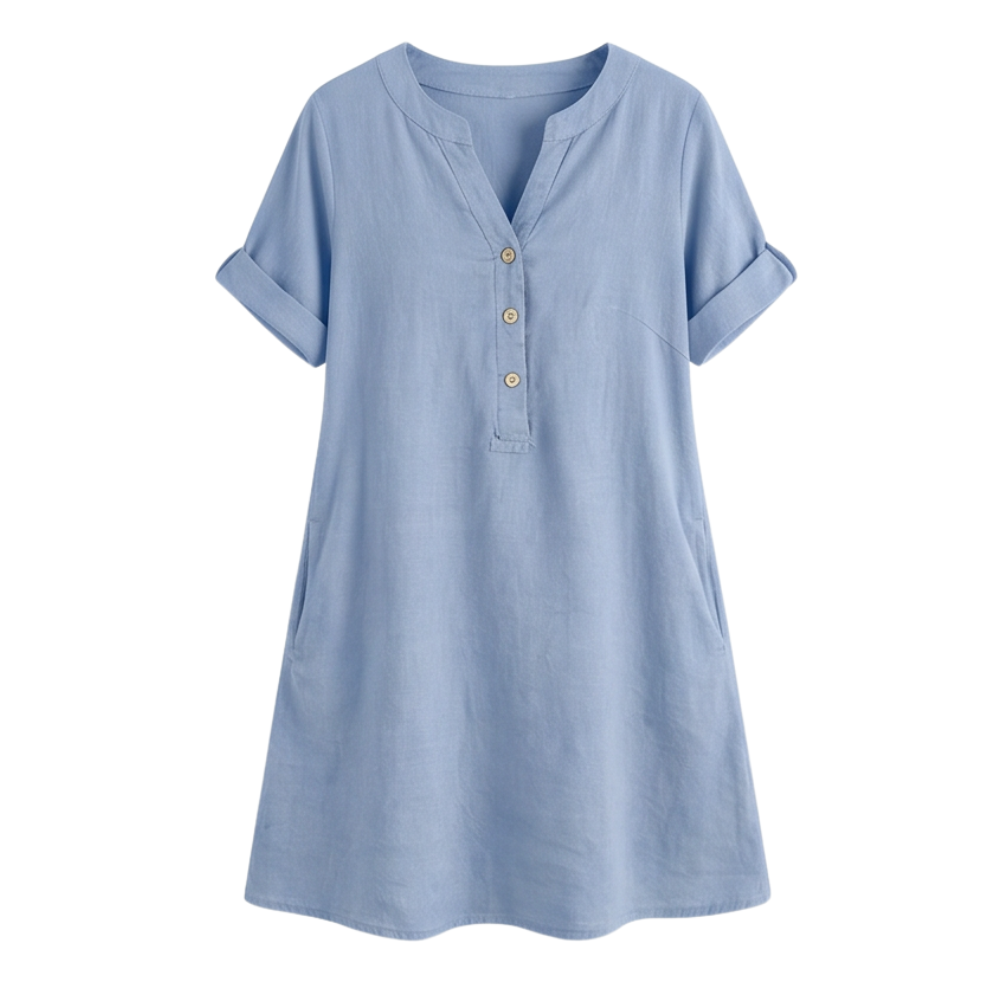 Breezy V-Neck Boho Sundress with Pockets — View 19 | Clova