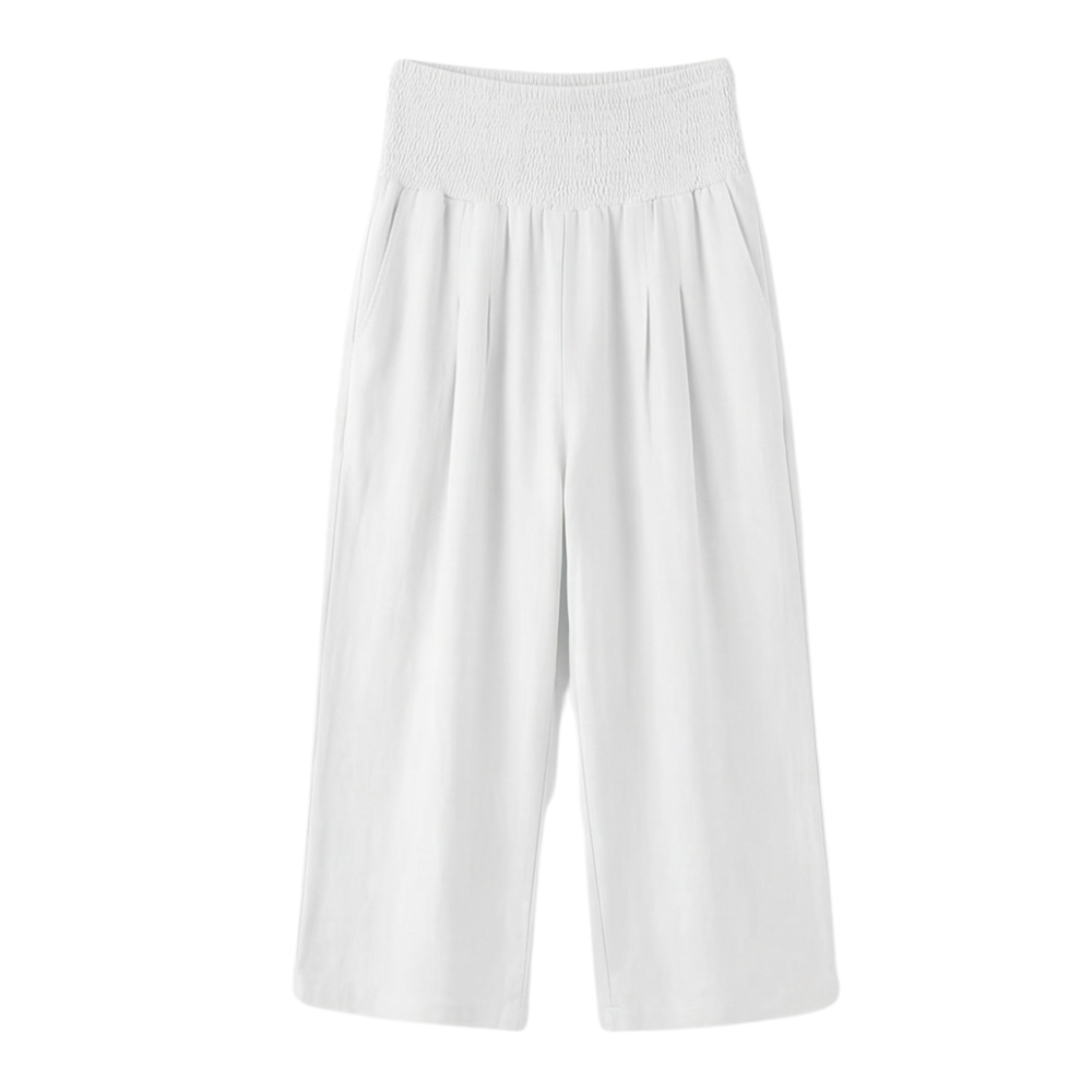 Smocked-Waist Culottes — View 17 | Clova