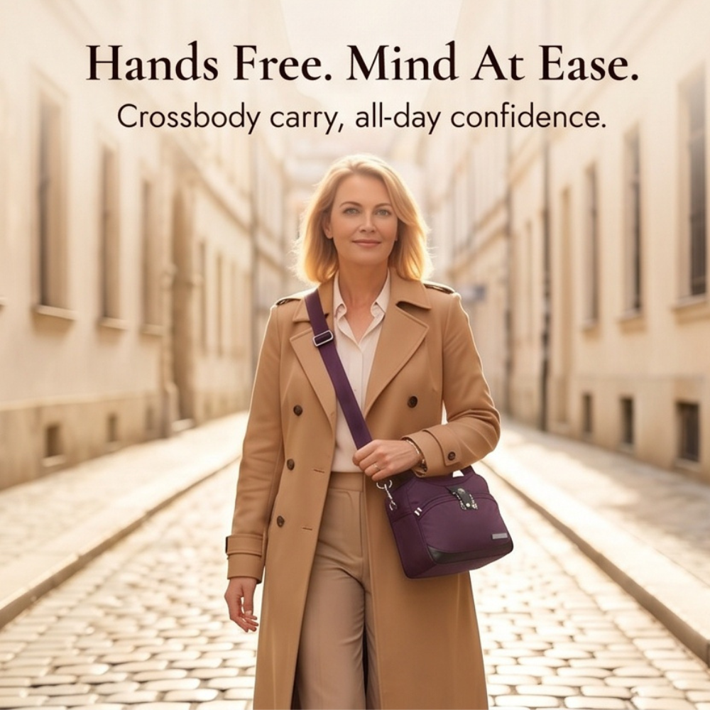 Multi-Pocket Shoulder Bag with Anti-Theft Design