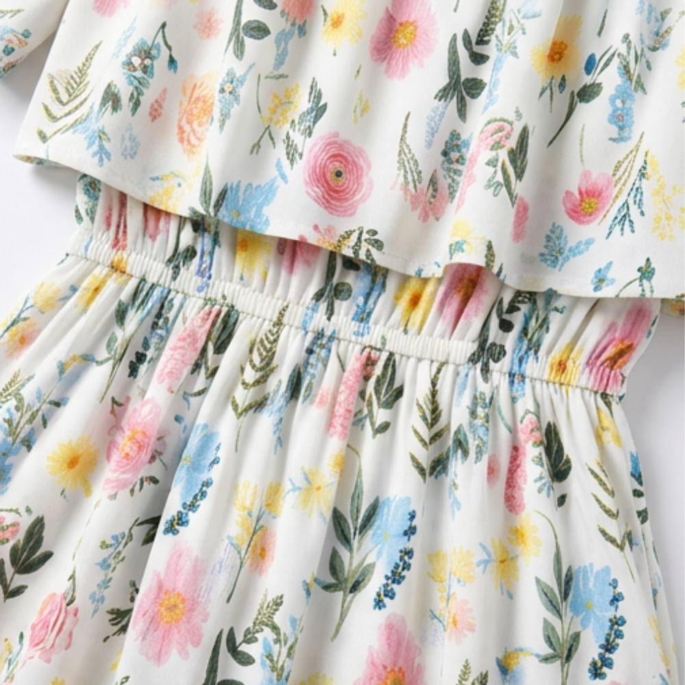 Off-Shoulder Floral Maxi Dress with Hidden Pockets — View 13 | Clova
