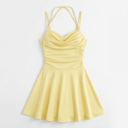 Ruched A-Line Mini Dress for Events — View 15 | Clova