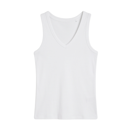 Ribbed V-Neck Tank — View 17 | Clova