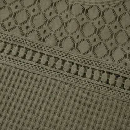 Breezy Open-Weave Knit Top — View 8 | Clova