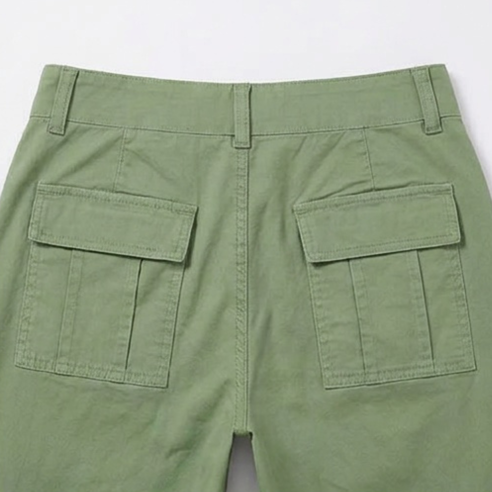 Comfortable Stretch Capri with Pockets — View 8 | Clova