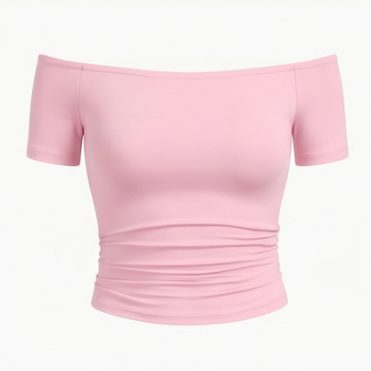 Velora Off-Shoulder Slim Fit Top — View 19 | Clova