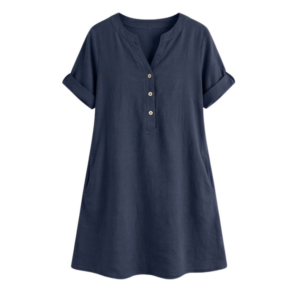 Breezy V-Neck Boho Sundress with Pockets — View 21 | Clova