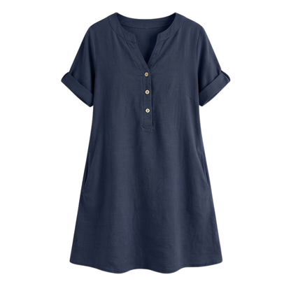 Breezy V-Neck Boho Sundress with Pockets — View 21 | Clova