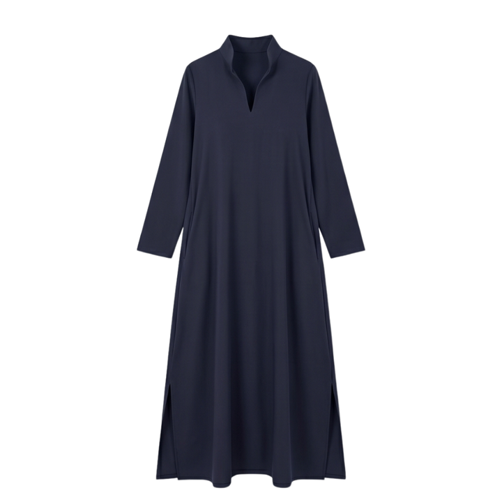 Loose Maxi Dress with Side Slits — View 16 | Clova