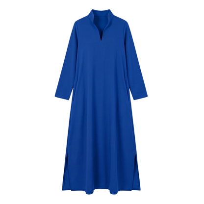 Loose Maxi Dress with Side Slits — View 20 | Clova