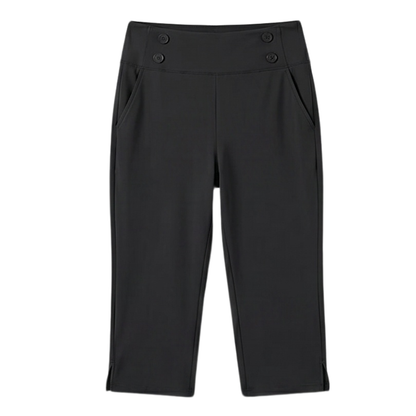 High-Waist Stretch Capri Pants — View 19 | Clova