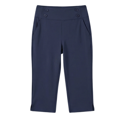 High-Waist Stretch Capri Pants — View 17 | Clova