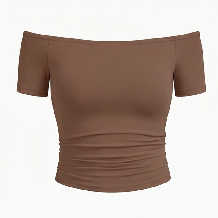 Velora Off-Shoulder Slim Fit Top — View 17 | Clova