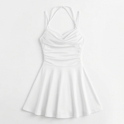 Ruched A-Line Mini Dress for Events — View 13 | Clova